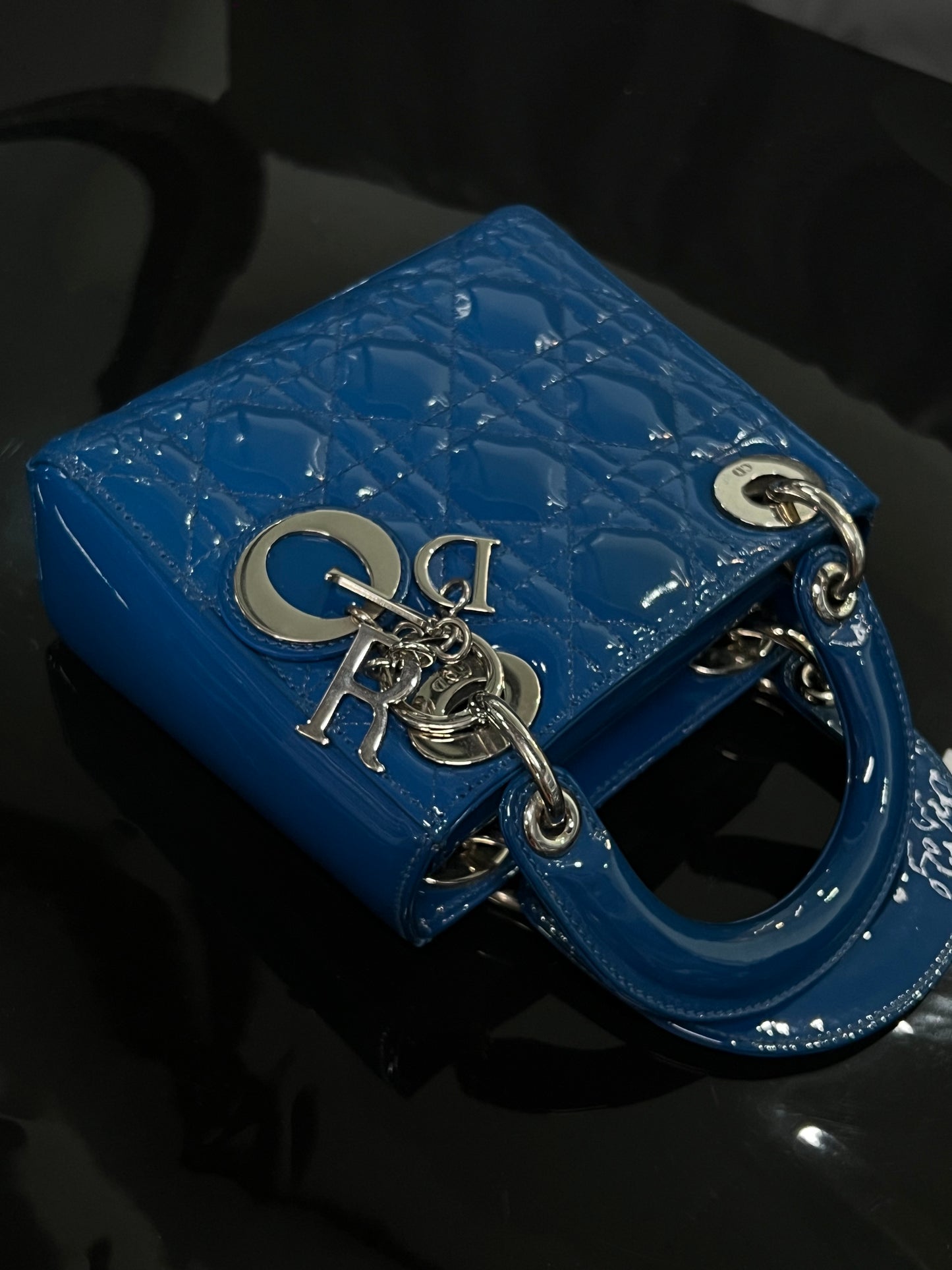 Lady Dior Blue Patent mini