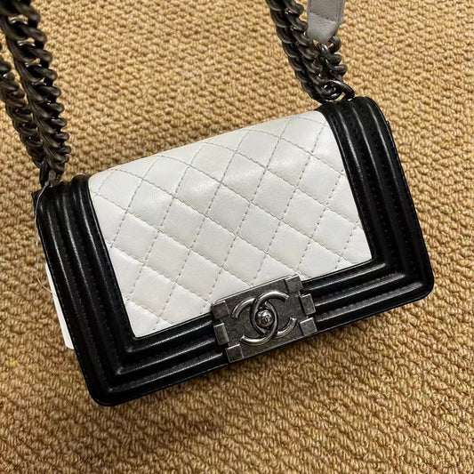 Chanel Boy Small Flap B/W