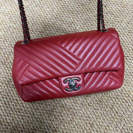 Chanel Classic Chevron Mini Flap Bag