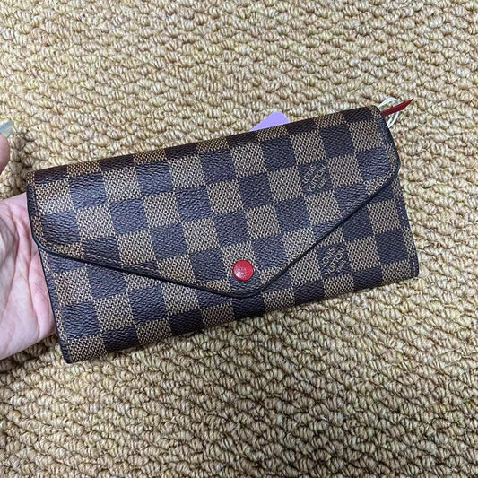 Louis Vuitton  Damier Ebene Josephine Wallet Red