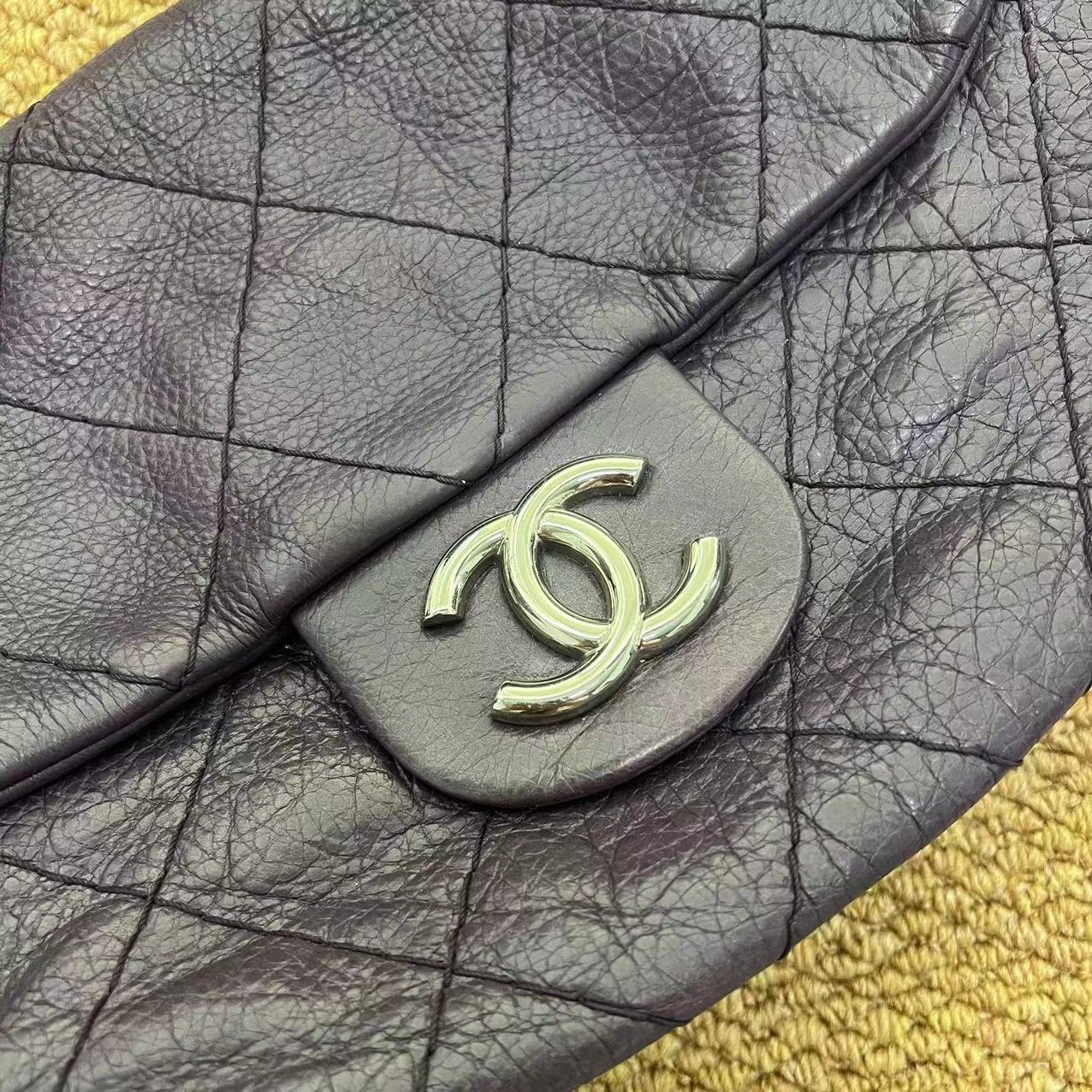 Chanel On The Road Flap Bag Purple Quilted