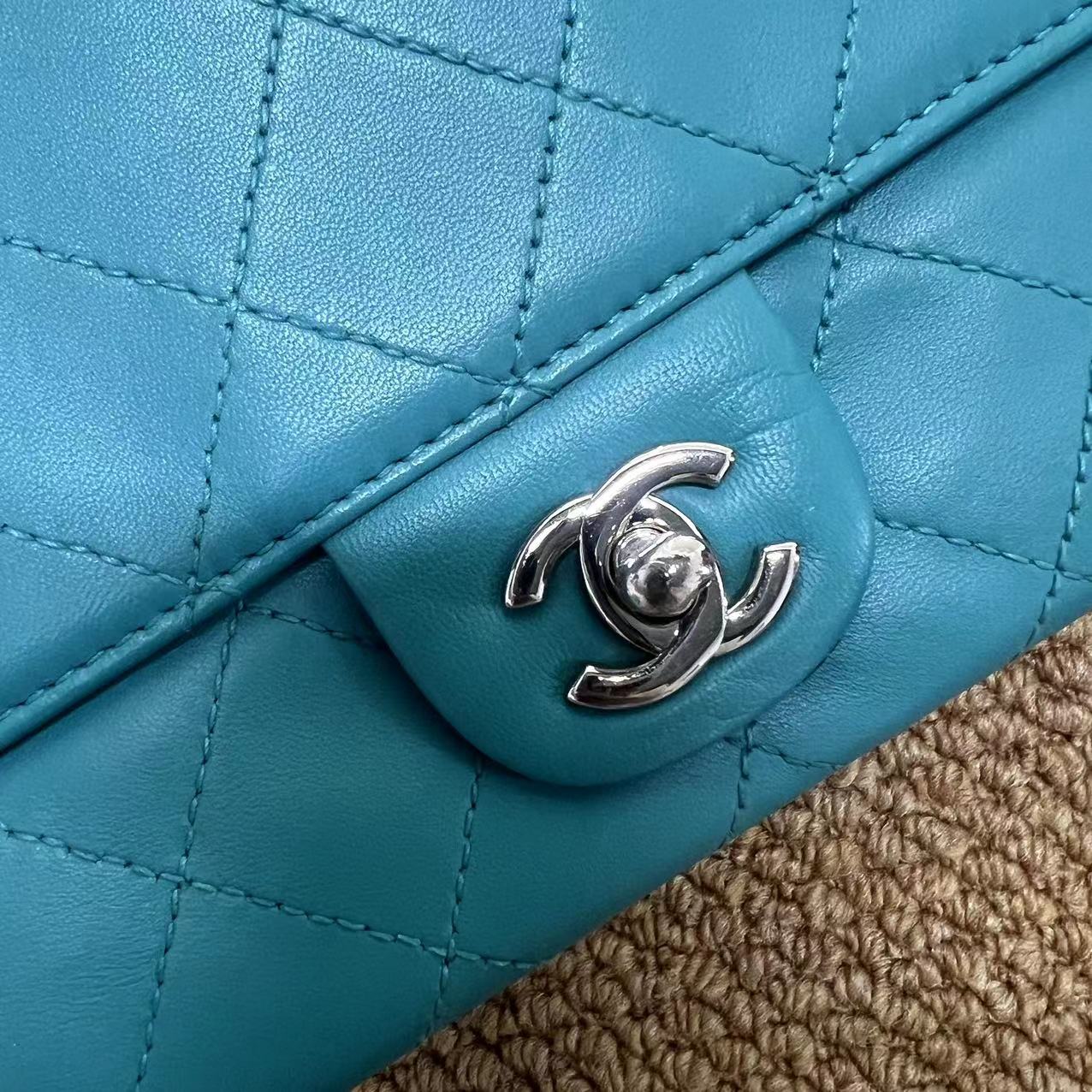 Chanel Quilted Timeless Calfskin Flap Blue