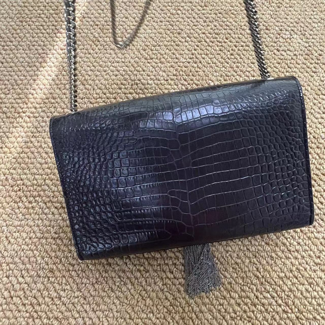 Saint Laurent Paris Kate monogramme leather clutch bag